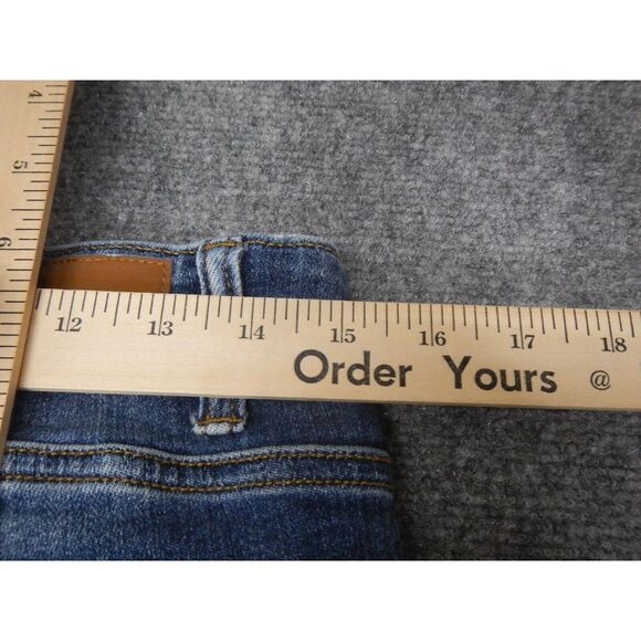 Judy Blue Skinny Fit Jeans Size 11/30 Lined Buffalo Plaid Blue Distressed Denim - Picture 10 of 12